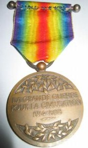 médaille de la Victoire 1914-1918 - verso